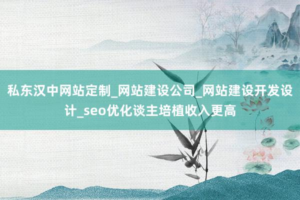 私东汉中网站定制_网站建设公司_网站建设开发设计_seo优化谈主培植收入更高